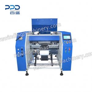 Single Shaft Fully Automatic Cling Film Rewinder With Dot Line